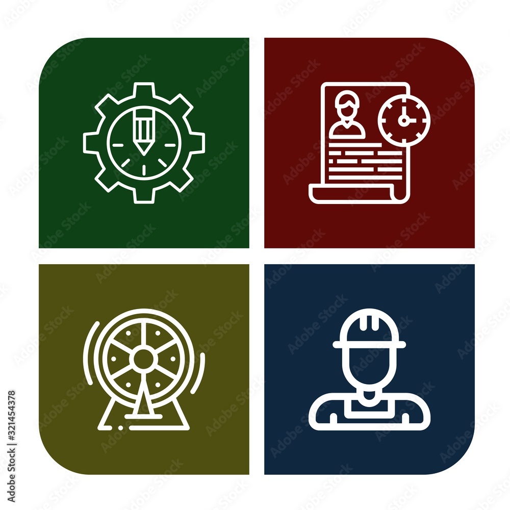 Set of gear icons Set of gear icons