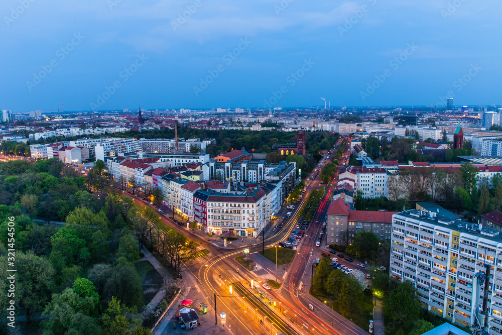 berlin skyline at night