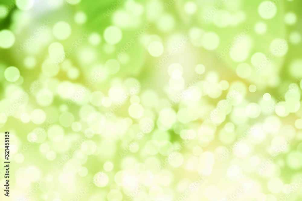 Green abstract panorama background with bokeh for spring and easter decorations Green abstract panorama background with bokeh for spring and easter decorations