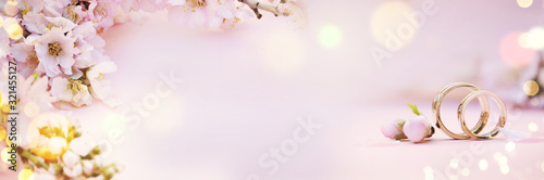 Wedding ring with blossom