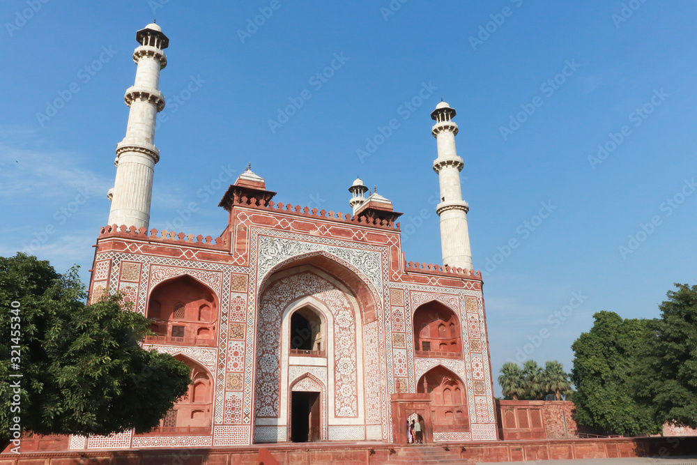 one of the entrance to the tomb Sikandra monument in Agra,india.