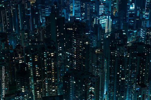 Quadro su tela Hong Kong, city view from the peak
