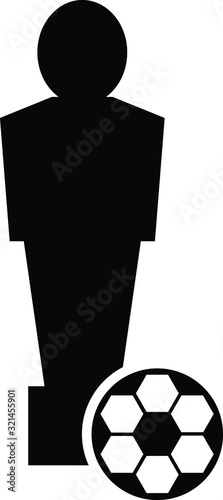 foosball icon, vector illustration