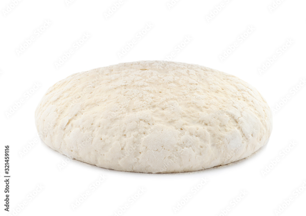 Tasty dough for pastries isolated on white