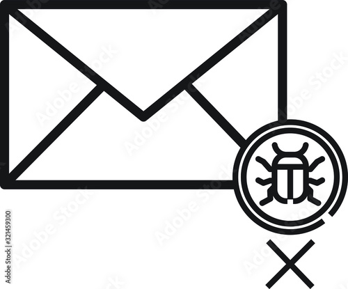 spam icon or bug mail icon.