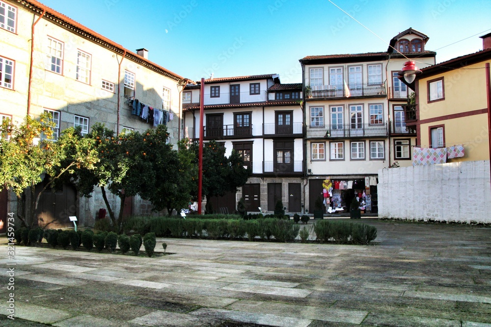Obraz premium Streets, squares and facades of the portuguese medieval village of Guimaraes