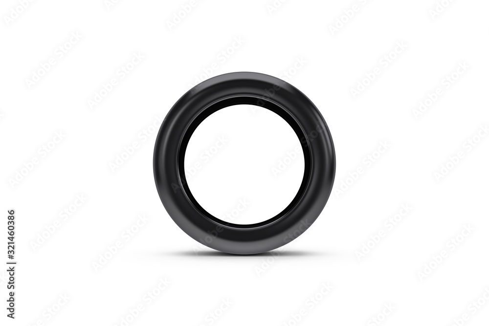 3D Rendering of Car Tire on White 3D Rendering of Car Tire on White