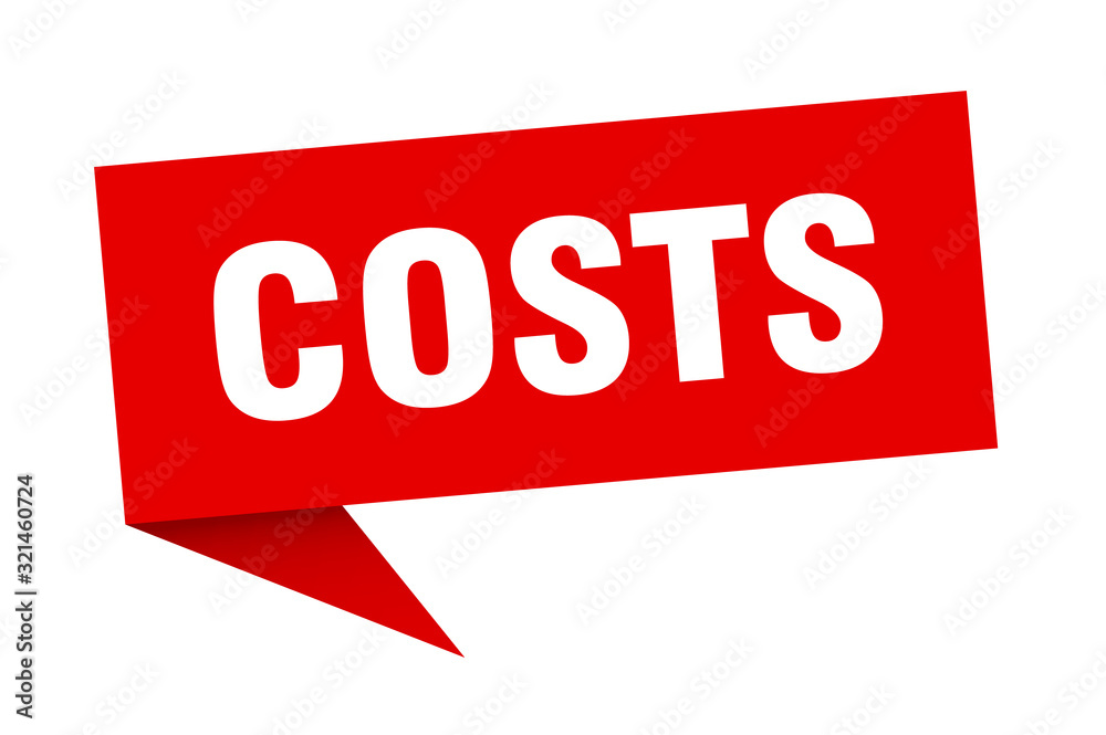 costs speech bubble. costs ribbon sign. costs banner costs speech bubble. costs ribbon sign. costs banner