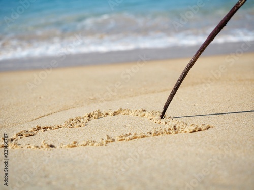 message in a bottle on the beach