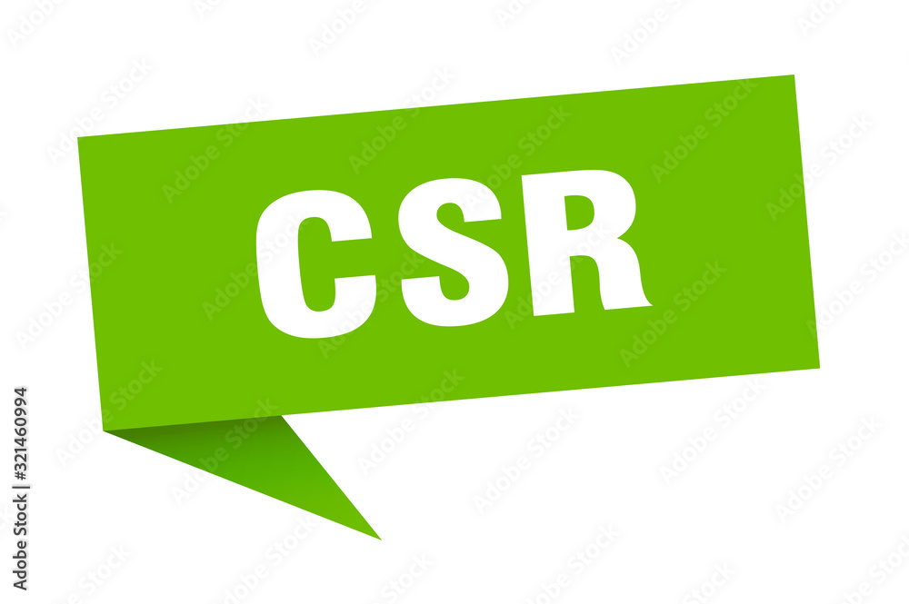 csr speech bubble. csr ribbon sign. csr banner csr speech bubble. csr ribbon sign. csr banner