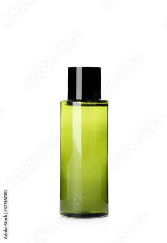 Bottle with cosmetic product isolated on white
