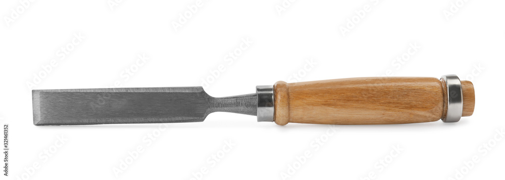 Modern chisel isolated on white. Carpenter's tool Modern chisel isolated on white. Carpenter's tool
