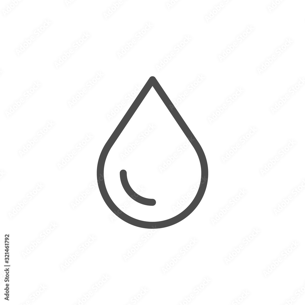 Water drop line outline icon Water drop line outline icon