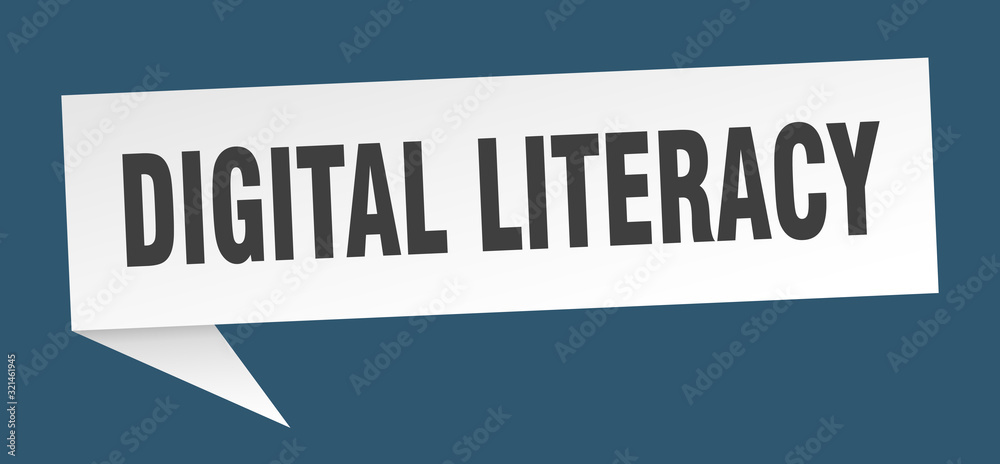 digital literacy speech bubble. digital literacy ribbon sign. digital literacy banner