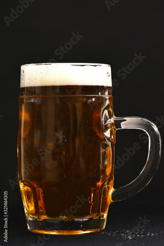 glass of beer isolated on white background