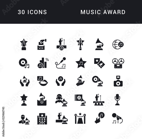 Vector Simple Icons of Music Award