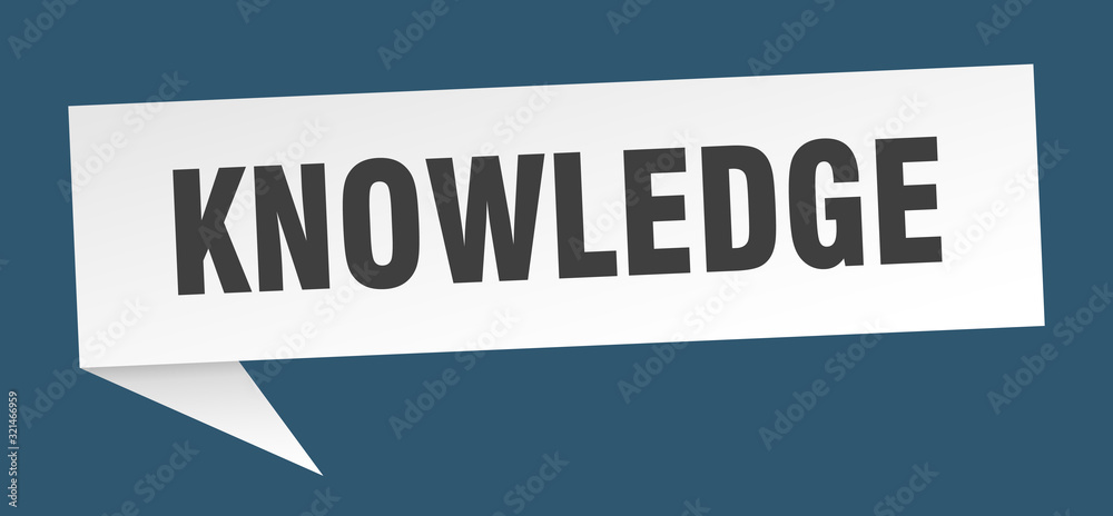 knowledge speech bubble. knowledge ribbon sign. knowledge banner