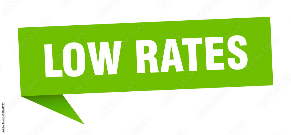 low rates speech bubble. low rates ribbon sign. low rates banner low rates speech bubble. low rates ribbon sign. low rates banner