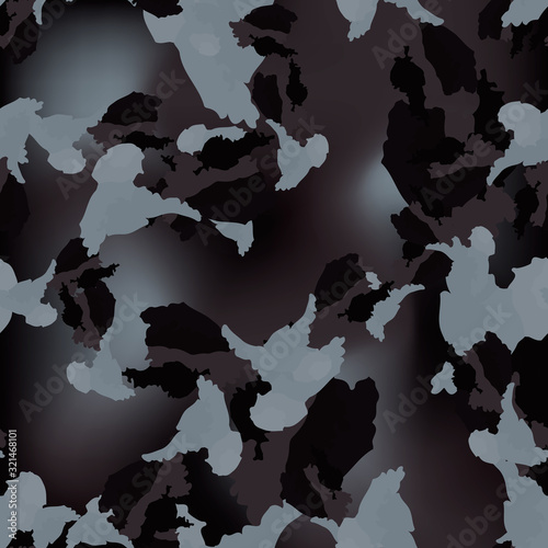 Urban camouflage of various shades of brown, grey and black colors