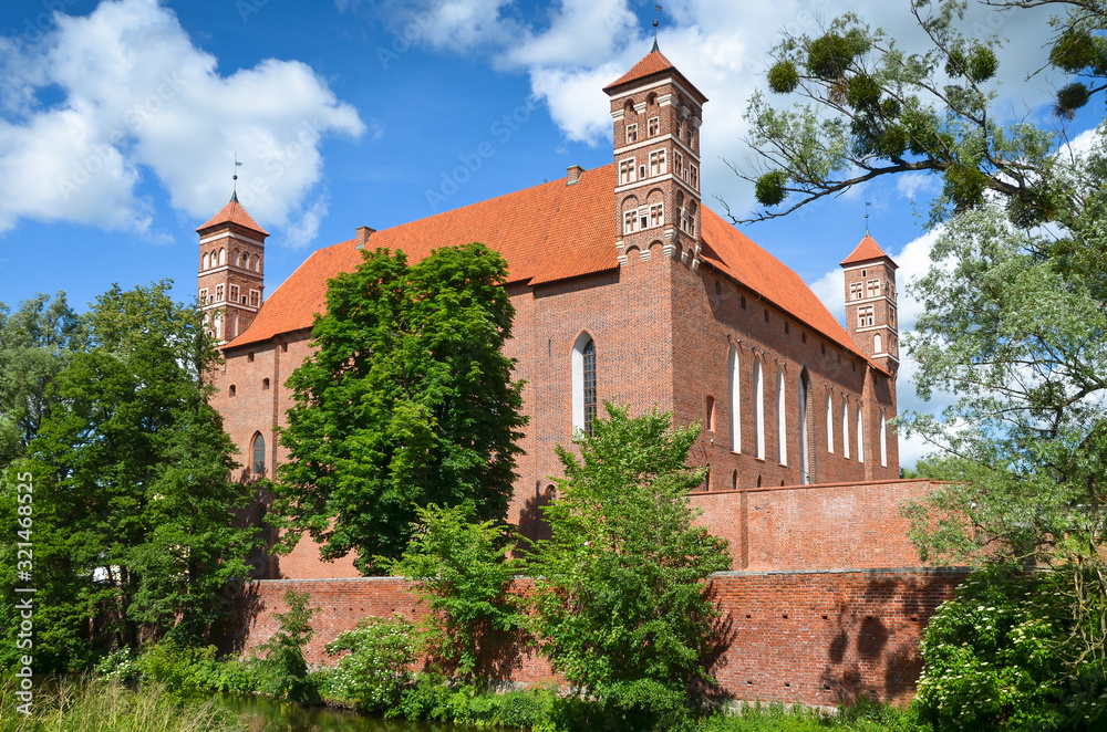 Medieval gothic castle in Lidzbark Warmiński, Warmian-Masurian Voivodeship, Poland.
