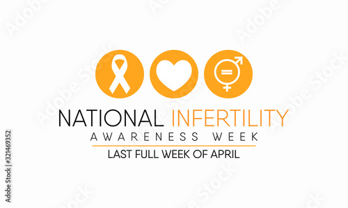 Vector illustration on the theme of National Infertility awareness week observed in last week of April before Mother's day.