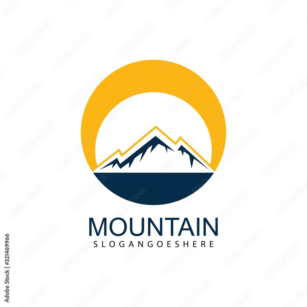 Mountain logo design icon template. Nature mountain expedition vector illustration Mountain logo design icon template. Nature mountain expedition vector illustration