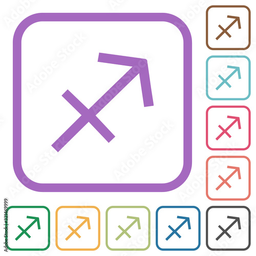 Sagittarius zodiac symbol simple icons