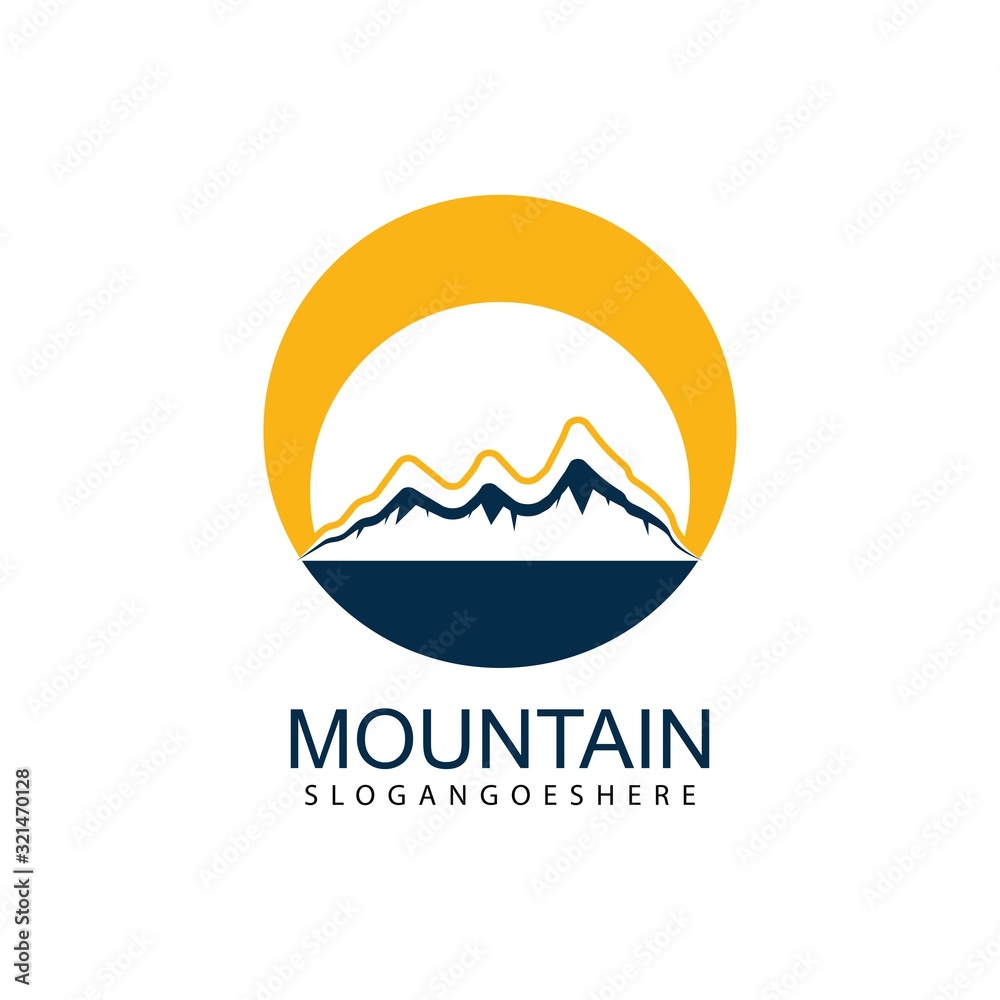 Mountain logo design icon template. Nature mountain expedition vector illustration Mountain logo design icon template. Nature mountain expedition vector illustration