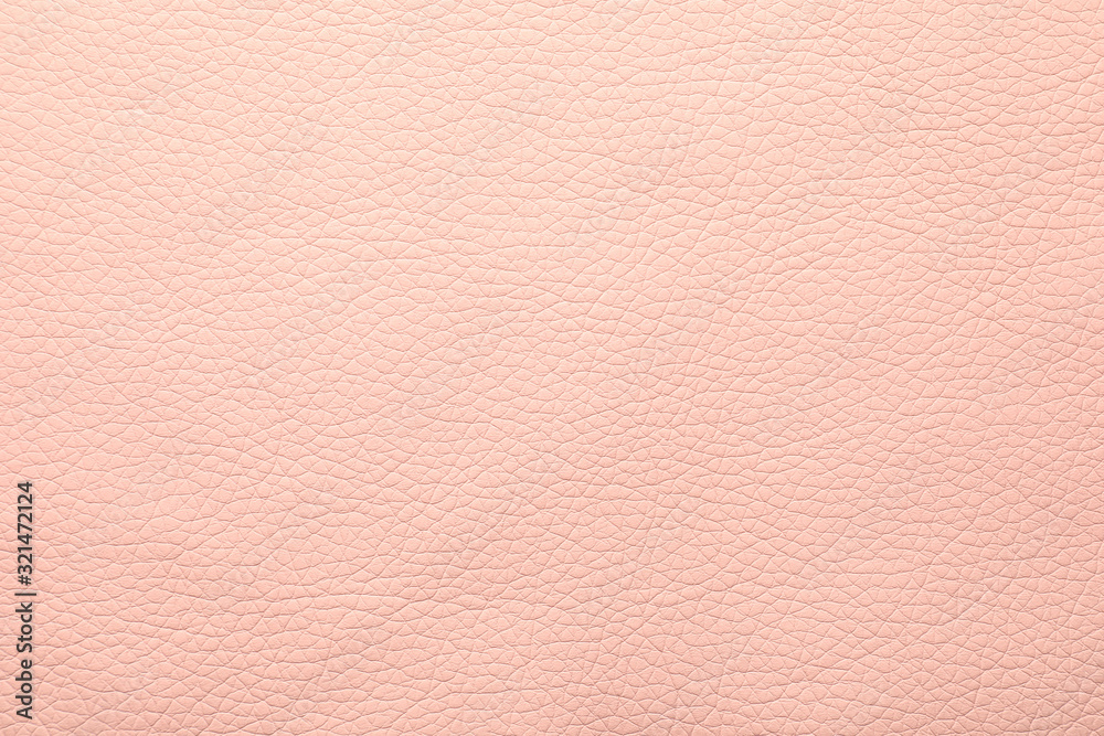 Fototapeta premium Texture of light pink leather as background, closeup