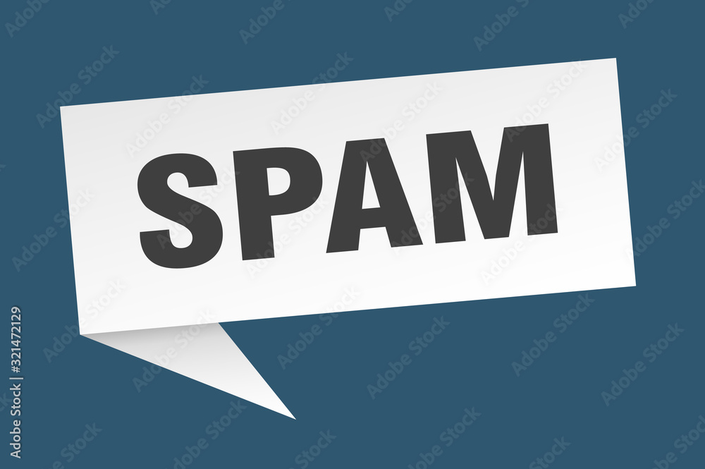 spam speech bubble. spam ribbon sign. spam banner