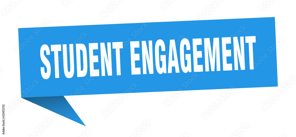 student engagement speech bubble. student engagement ribbon sign. student engagement banner