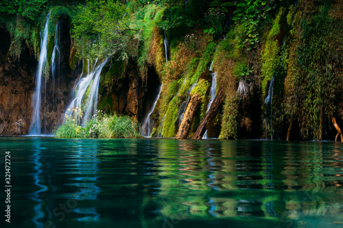 Plitvice lakes, Croatia. Beautiful place visited by thousands of tourists every year. 