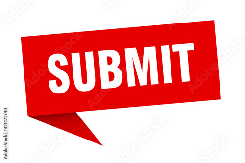 submit speech bubble. submit ribbon sign. submit banner