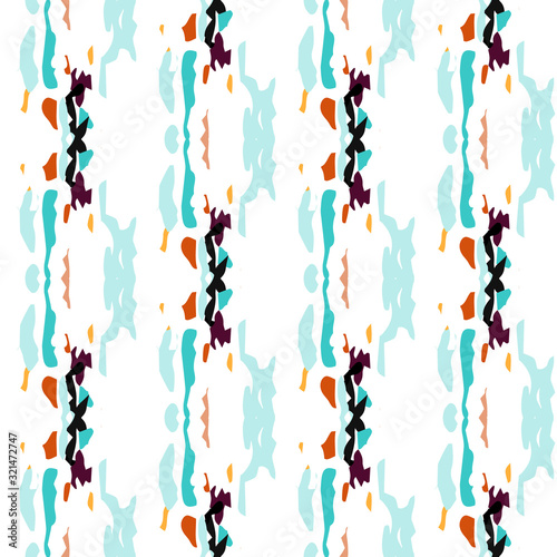 Batik, Hand Drawn. Paint Texture Seamless 