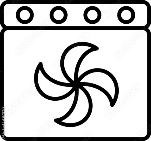 convection turbofan stove icon
