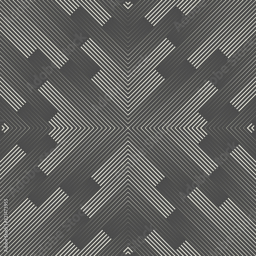 Seamless Star Pattern. Abstract Black and White Background
