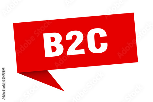 b2c speech bubble. b2c ribbon sign. b2c banner