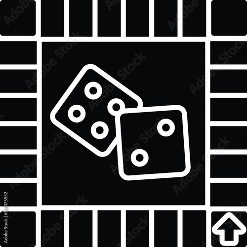 Board game icon, icon illustration