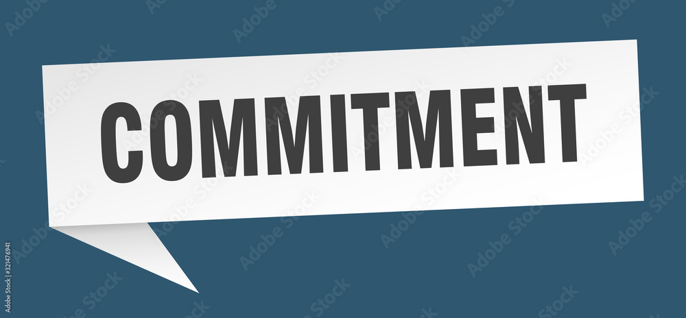commitment speech bubble. commitment ribbon sign. commitment banner