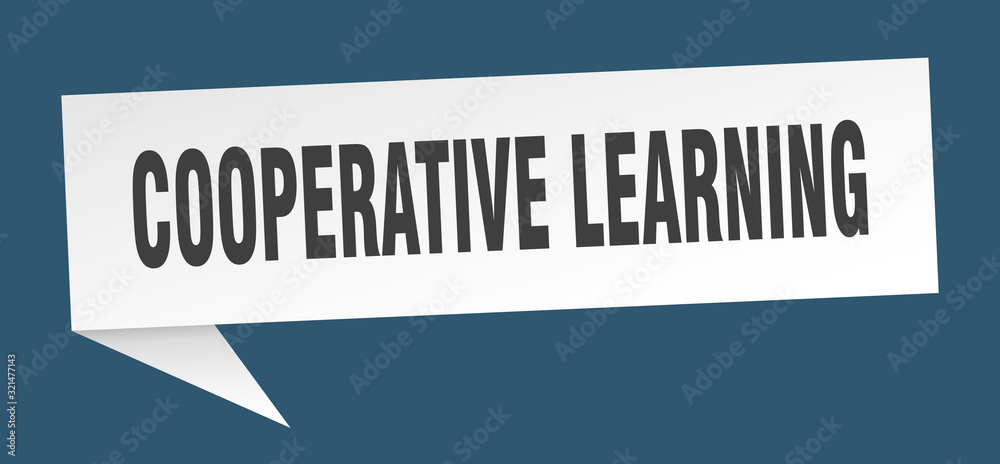 cooperative learning speech bubble. cooperative learning ribbon sign. cooperative learning banner