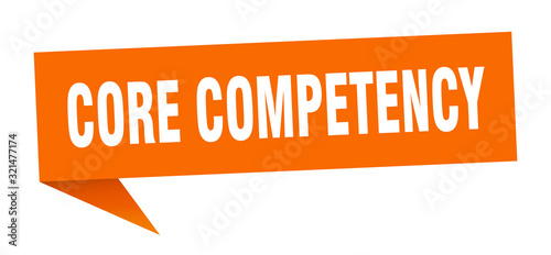 core competency speech bubble. core competency ribbon sign. core competency banner