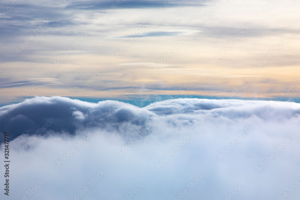 view over the clouds, land of heaven