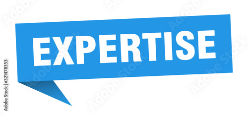 expertise speech bubble. expertise ribbon sign. expertise banner