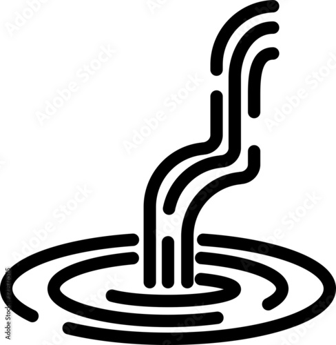 waterfall icon, vector illustration