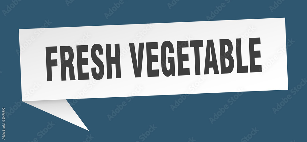 fresh vegetable speech bubble. fresh vegetable ribbon sign. fresh vegetable banner