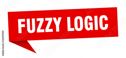 fuzzy logic speech bubble. fuzzy logic ribbon sign. fuzzy logic banner