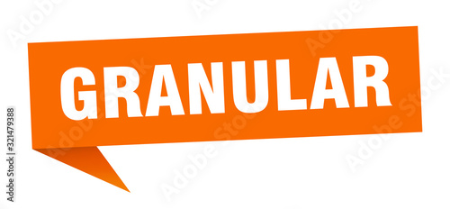 granular speech bubble. granular ribbon sign. granular banner