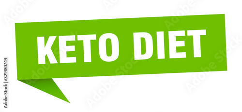 keto diet speech bubble. keto diet ribbon sign. keto diet banner