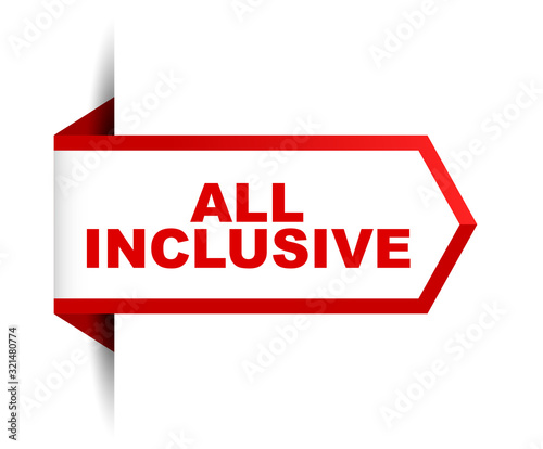 red vector banner all inclusive