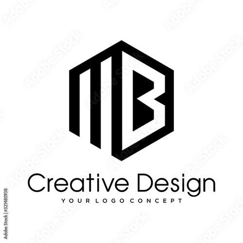 abstract initial letter M B logo design template . Creative Modern Letters Vector Icon Logo Illustration.